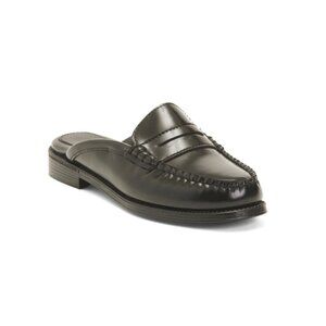 GH BASS Black Leather Wynn Mule Easy Weejun Slides